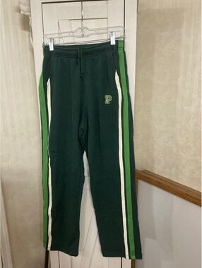 Victoria's Secret PINK Forest Green Ivy Fleece sweatpants